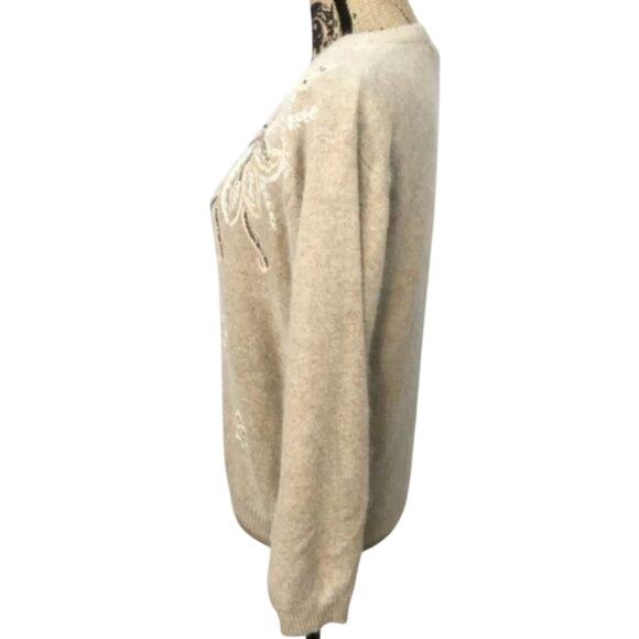 Vintage I B Diffusion Vintage Beaded & Embroidered Sweater Womens Medium - Picture 6 of 8